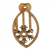 Snowflake Bauble MDF Wood Shape - Style 1