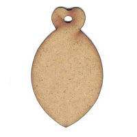 Plain Teardrop Christmas Bauble - MDF Wood Shape