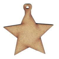 Plain Star Christmas Bauble - MDF Wood Shape