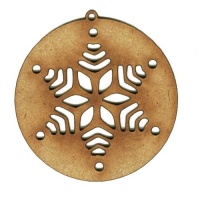 Snowflake Starburst Bauble - MDF Wood Shape