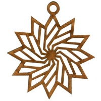 Geometric Starburst Bauble - MDF Wood Shape