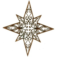 8 Pointed Star - MDF Lace Cut Bauble