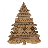 Xmas Tree - Christmas Pattern MDF Wood Shape