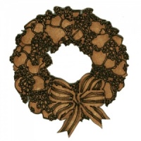 Seasonal Fruit Wreath with Bow - MDF Wood Shape