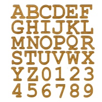 MDF Letters & Numbers - Courier Bold Font