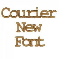 Courier MDF Wood Font - Create A Word - Max 6 Letters