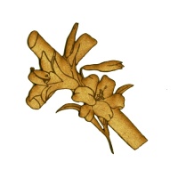 Cross with Lillies - MDF Wood Shape Style 18