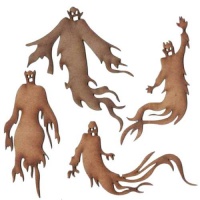 Ghostly Dementors MDF Wood Shapes - Set of 4