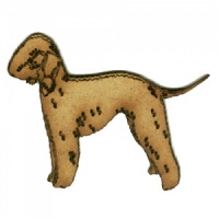 Bedlington Terrier - MDF Wood Dog Shape