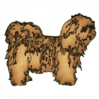 Lhasa Apso - MDF Wood Dog Shape