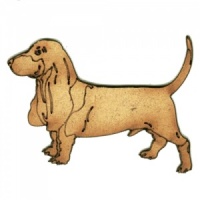 Basset Hound - MDF Wood Dog Shape