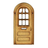 Arched Door with Window Panel - MDF Wood Shape