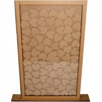 MDF Drop Box Frame with hearts - Style 2