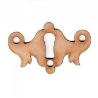 Flourish Keyhole Escutcheon MDF Wood Shape x 2