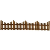 Quadruple Convex Picket Fence Panel  - MDF Wood Shape