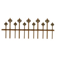 Fleur De Lis Wrought Iron Style Fence Panel - MDF Wood Shape