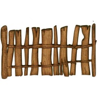 Double Rail Rustic Log Fence Panel - MDF Wood Shape