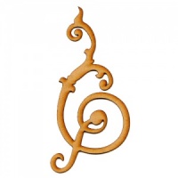 Clef Flourish MDF Wood Shape