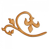 Fleur De Lis Flourish MDF Wood Shape