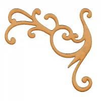 Peacock Flourish MDF Wood Shape