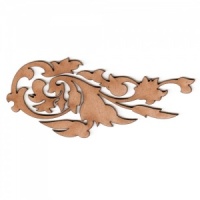 Baroque Leaf Flourish MDF Wood Shape