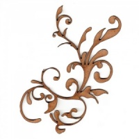 Curled Vine Fancy Flourish MDF Wood Shape - Style 3