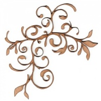 Fancy Flower Flourish MDF Wood Shape - Style 3