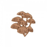 Clump of Flat Mushrooms - MDF Wood Shape