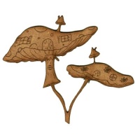 Toadstools on Toadstools! - Plain or Engraved - MDF Wood Shape