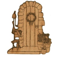 Garden Door Scene - MDF Wood Shape