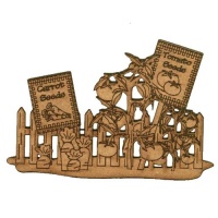 Vegetable Patch Scene - MDF Wood Shape