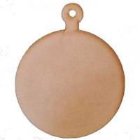 Giant Round Bauble & Frame - Birch Plywood & MDF