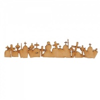 Gravestone Border MDF Wood Shape