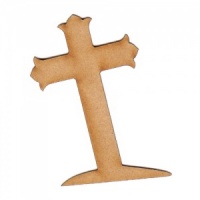 Tilted Gravestone Cross - MDF Wood Shape