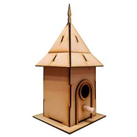The Guilded Feather Birdhouse - MDF Wood Kit