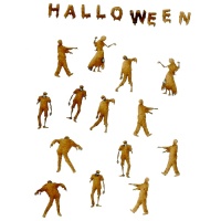 Zombies - Sheet of Halloween Mini Wood Shapes