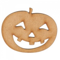 Smiling Carved Pumpkin MDF Wood Shape