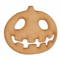 Carved Pumpkin Skull MDF Wood Shape