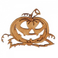 Carved Pumpkin & Vines MDF Wood Shape