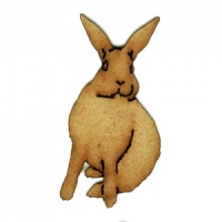 Alert Hare - MDF Wood Shape