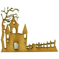 Cemetary Lodge - MDF Wood Scene