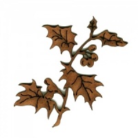 Holly Leaf Twig & Berries -  MDF Wood Shape