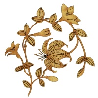 Lily Flowers - MDF Floral Wood Shape Style 46