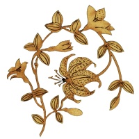 Lily Flowers - MDF Floral Wood Shape Style 46