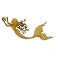 Mermaid MDF Wood Shape - Style 1