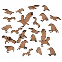 Sheet of Mini MDF Wood Birds - Crows & Ravens