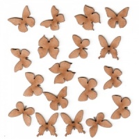 Sheet of Mini MDF Wood Butterflies - Style 2