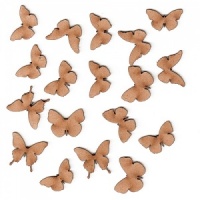 Sheet of Mini MDF Wood Butterflies - Style 3