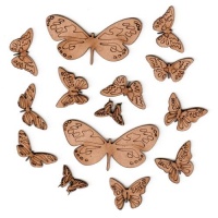 Sheet of Mini MDF Wood Butterflies - Style 6