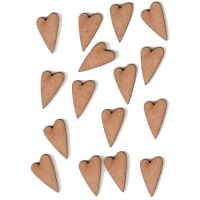 Primitive Heart Shape - Mini MDF Wood Plaques